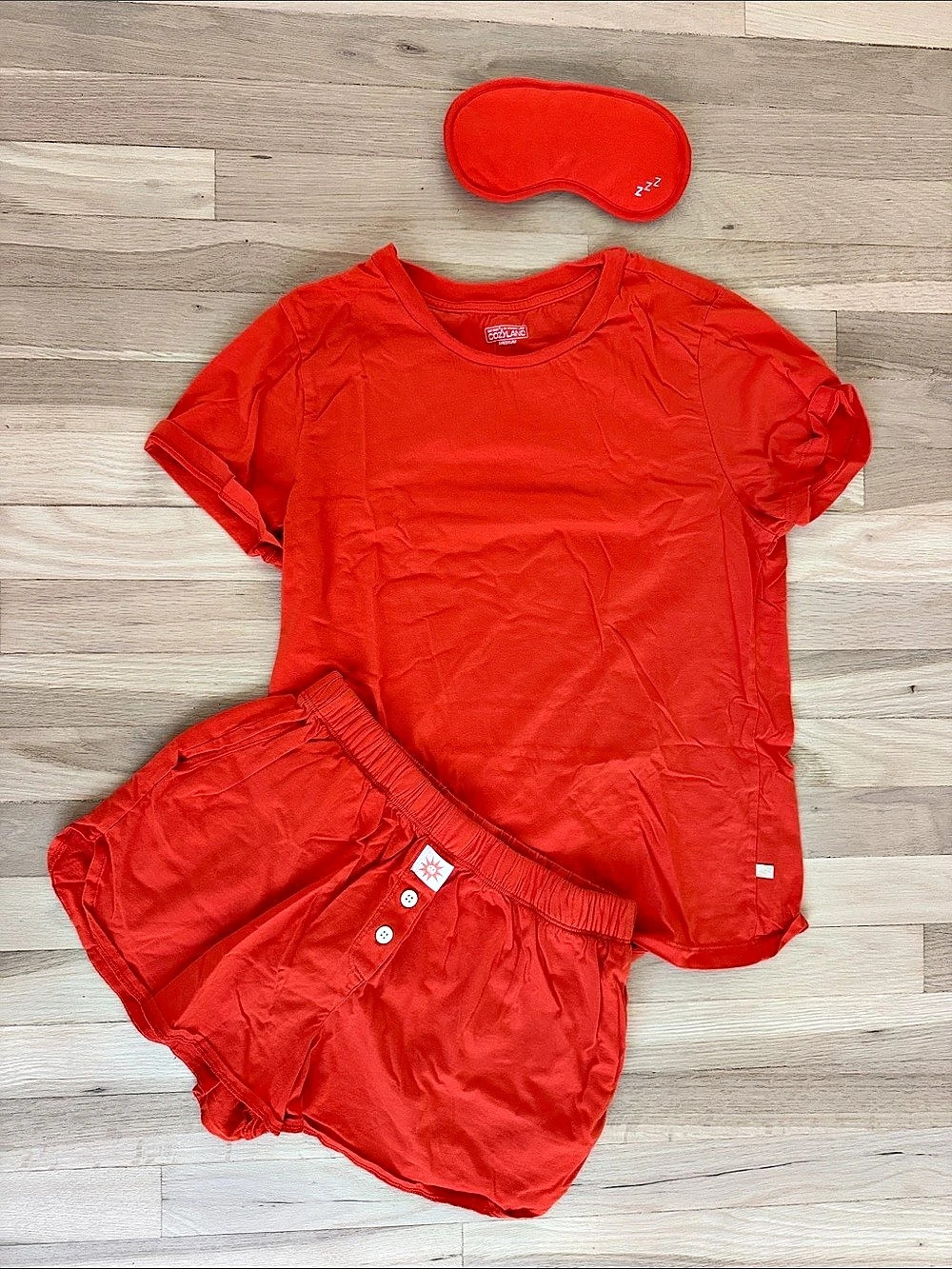 Cozyland MIA Boxer pajama set with mask Red Size Medium